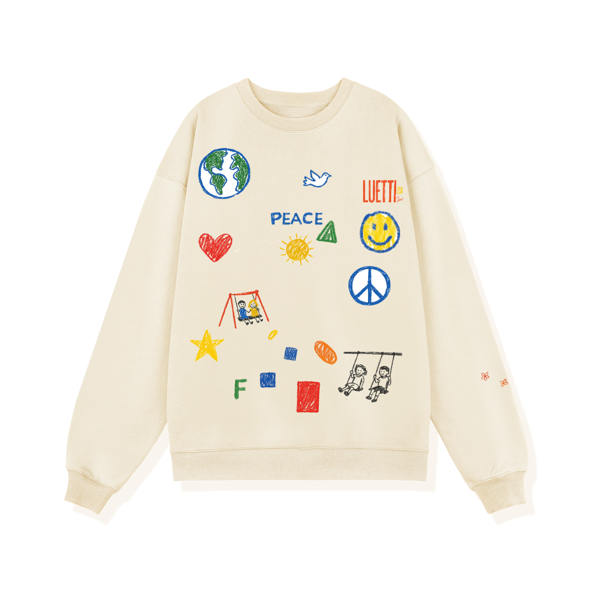 Peace Doodles Unisex Heavyweight Oversized Sweatshirt