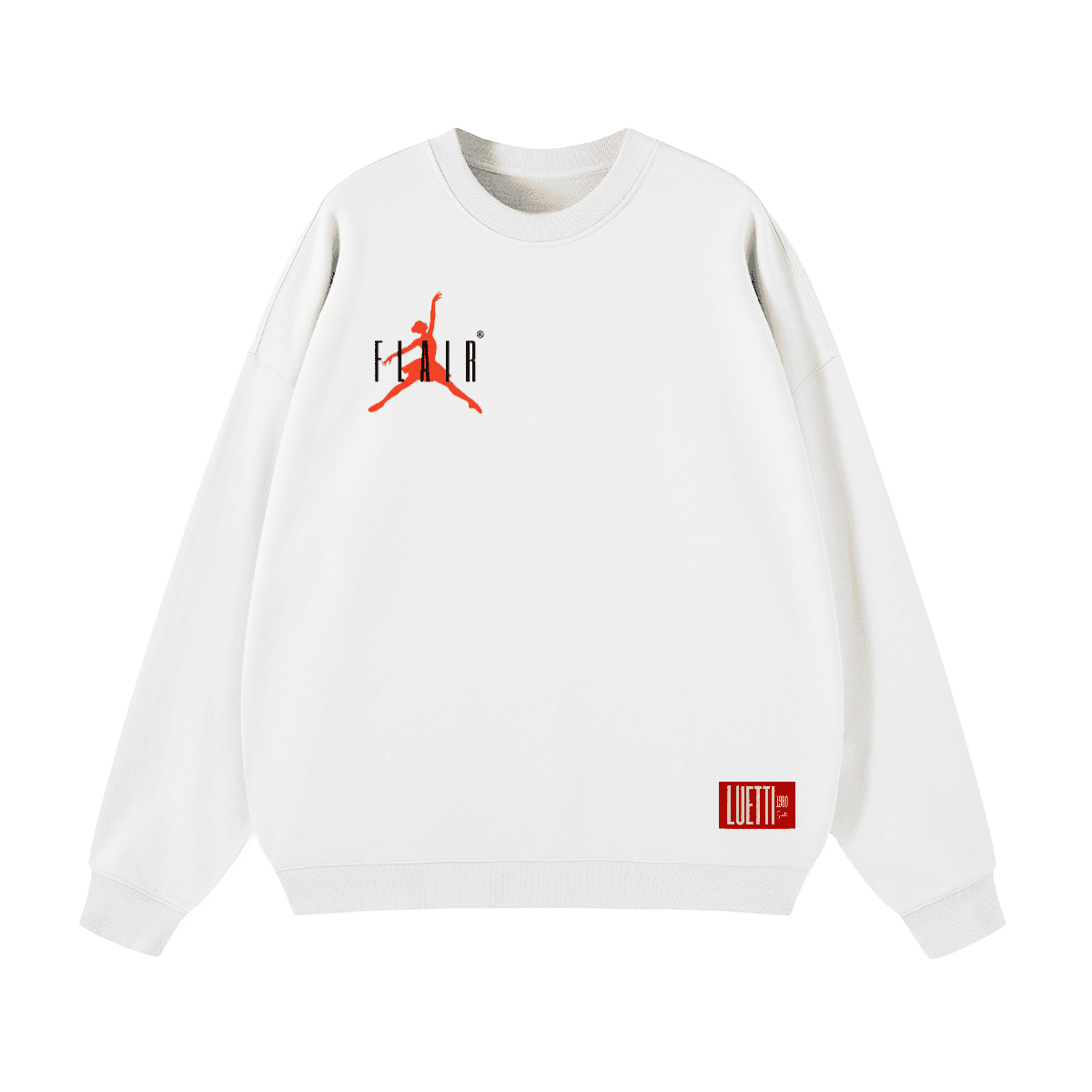 FLAIR Unisex 100% Cotton Lightweight Oversized Crewneck Sweatshirt