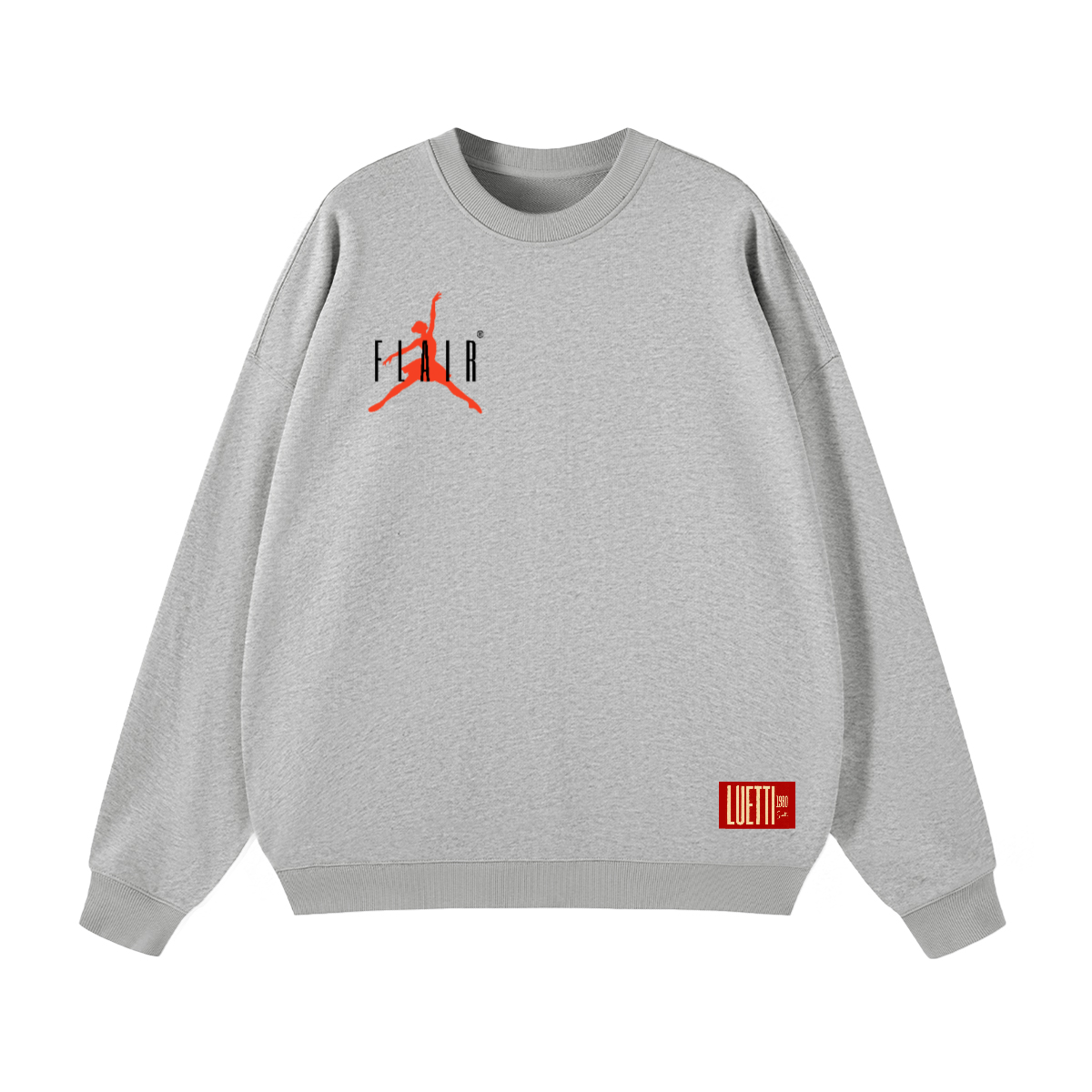 FLAIR Unisex 100% Cotton Lightweight Oversized Crewneck Sweatshirt