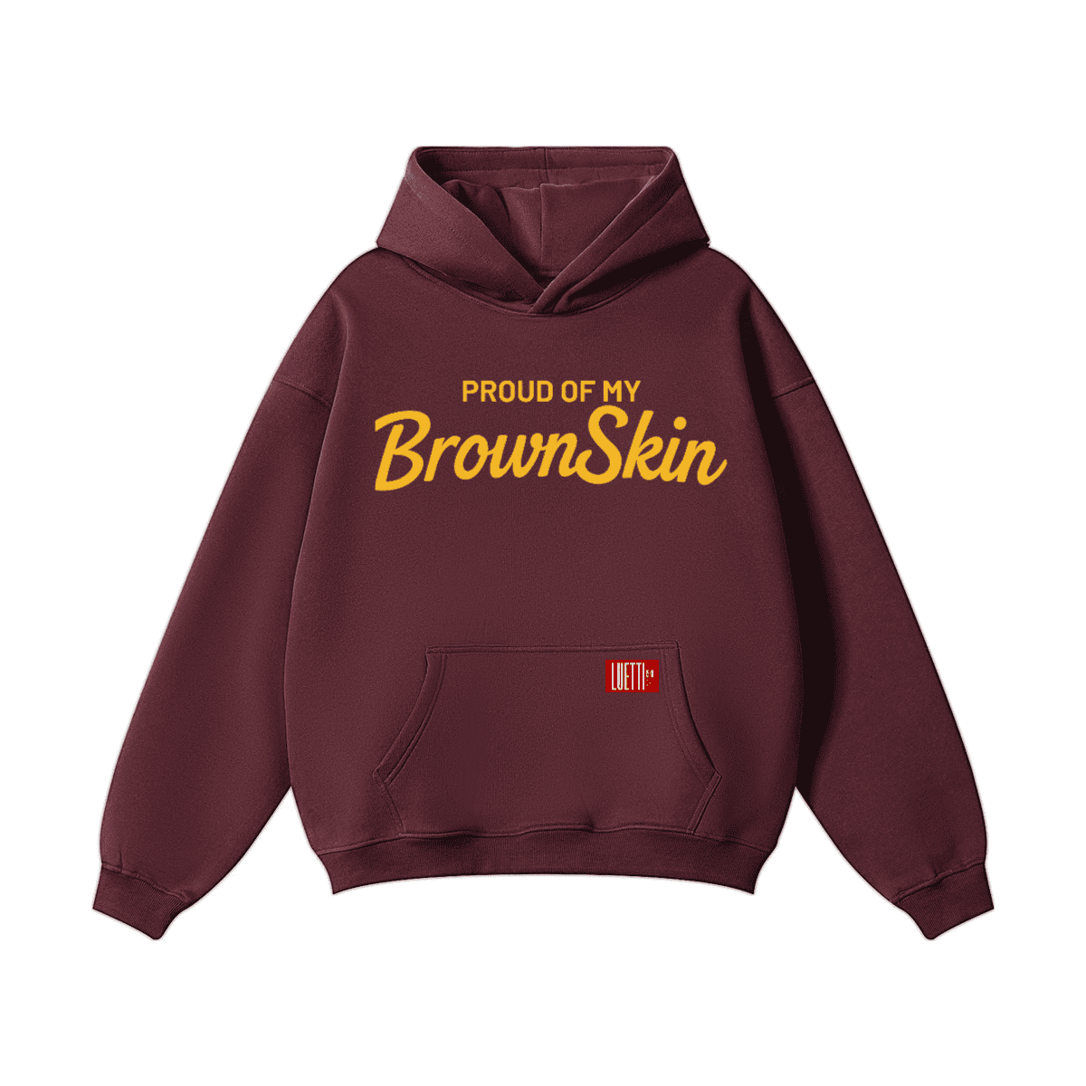 "Proud Of My Brown Skin" Unisex Soft Cotton Pullover Hoodie