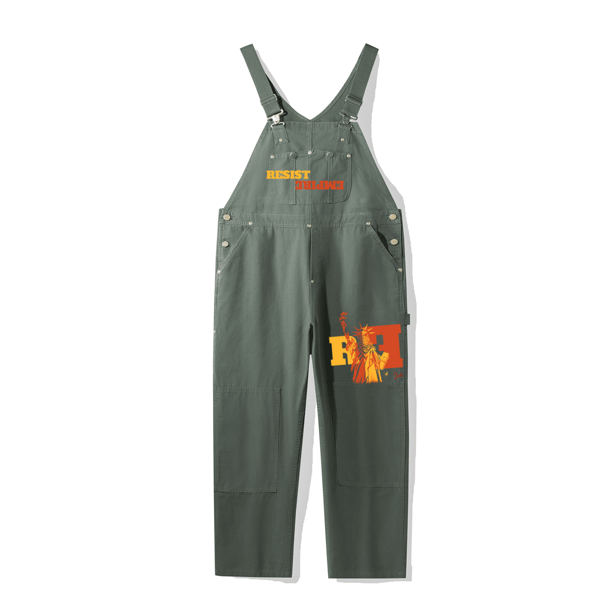 RESIST EMPIRE Loose-Fit Utility 100 Cotton Overall Jumpsuit