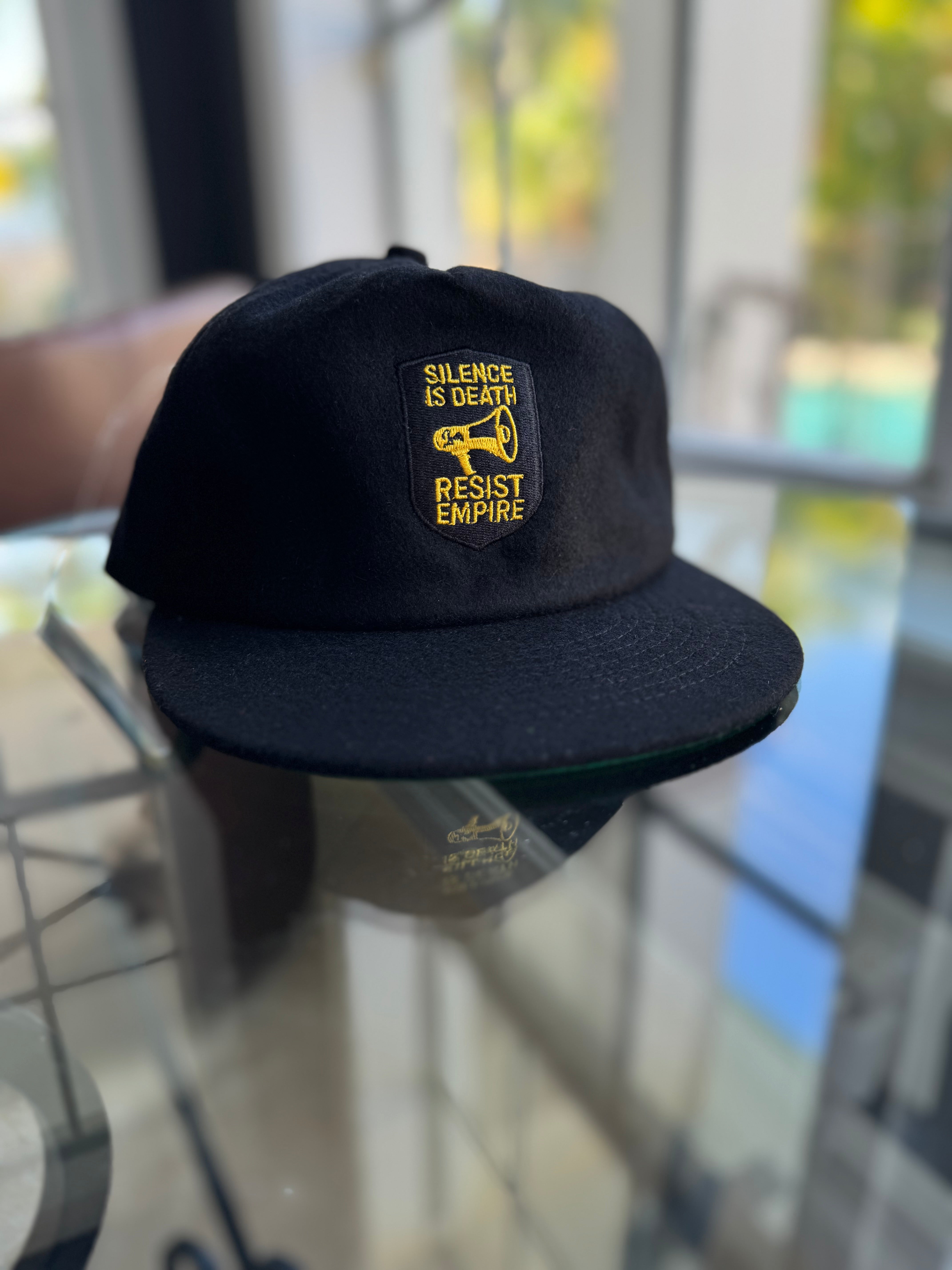 RESIST EMPIRE Vegan Wool 5 Panel Retro Baseball Cap