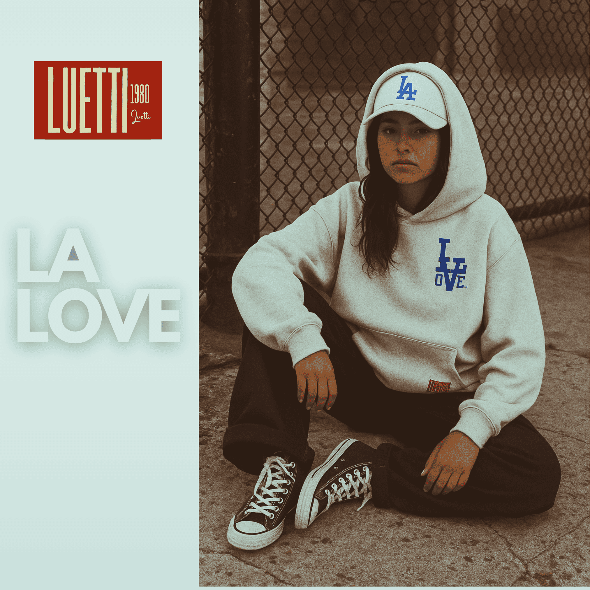 LA LOVE Unisex Pullover 100% Cotton Hoodie