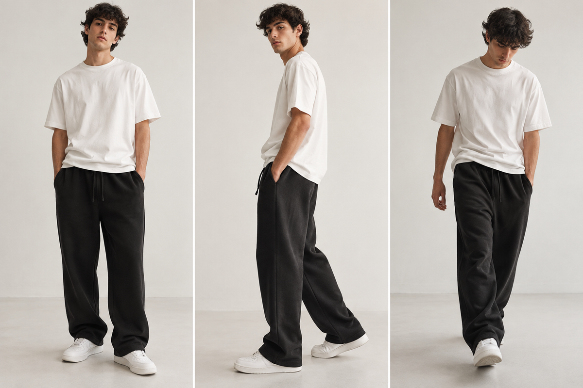 100% Combed Cotton Relaxed Fit Sweatpants