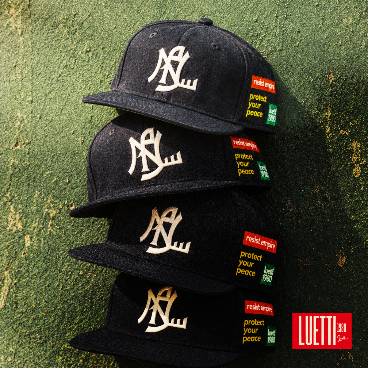 SALAM "Peace" Yankees-inspired multi logo flat bill baseball cap