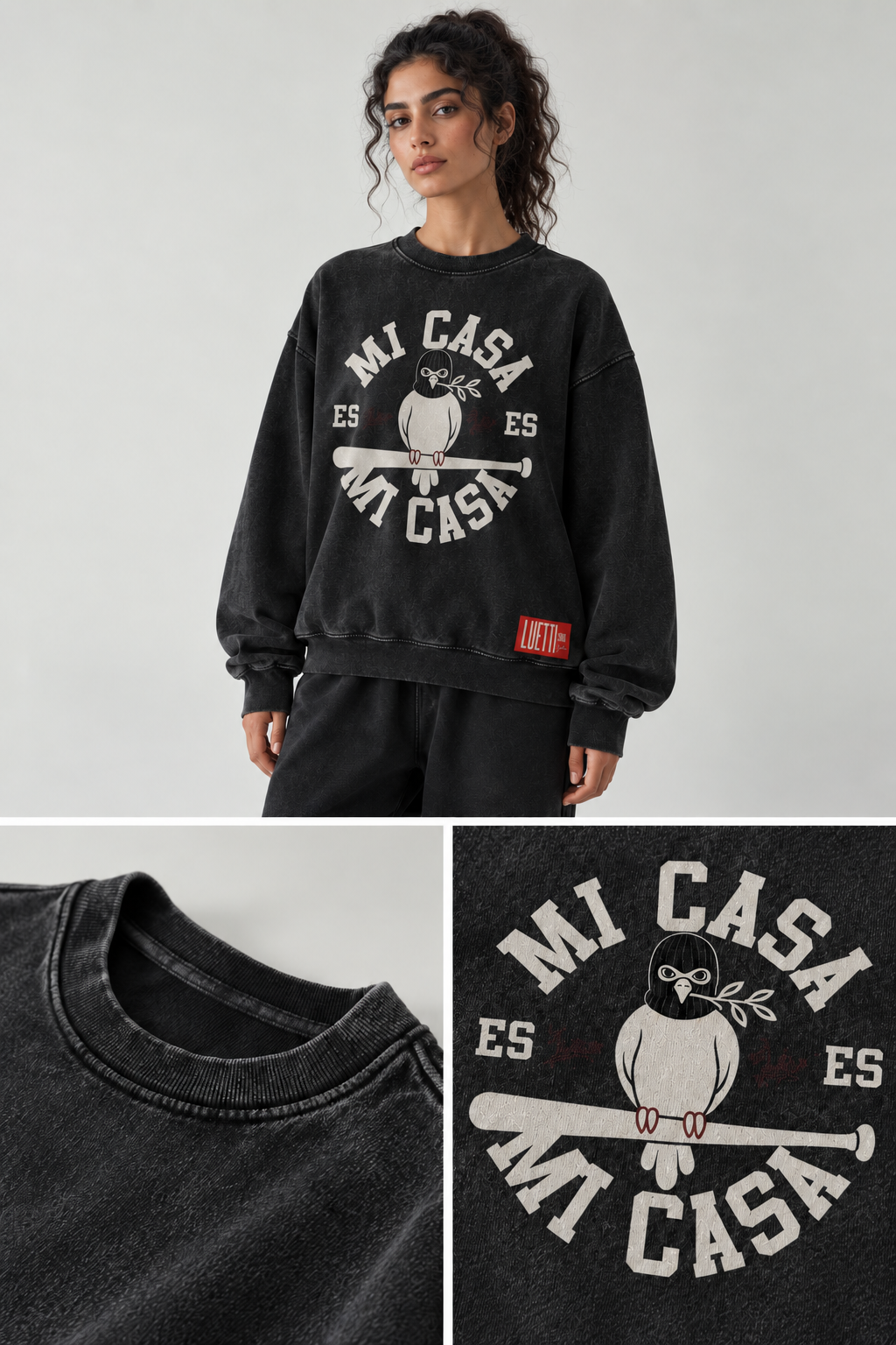 Mi Casa Es Mi Casa Faded Oversized Sweatshirt
