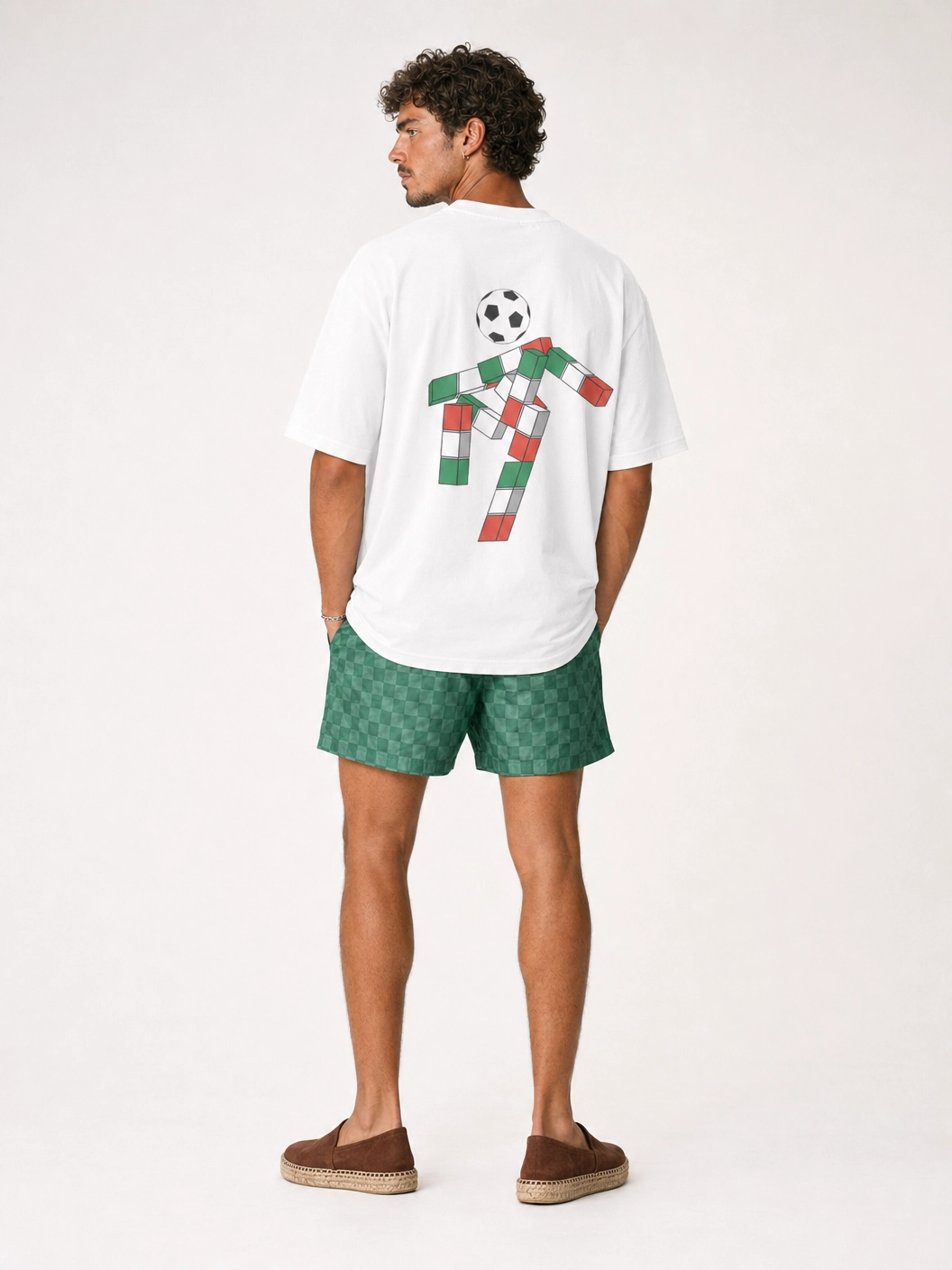 Retro Italy 1990 World Cup Embroidered and Printed Authentic Logos Loose fit tee