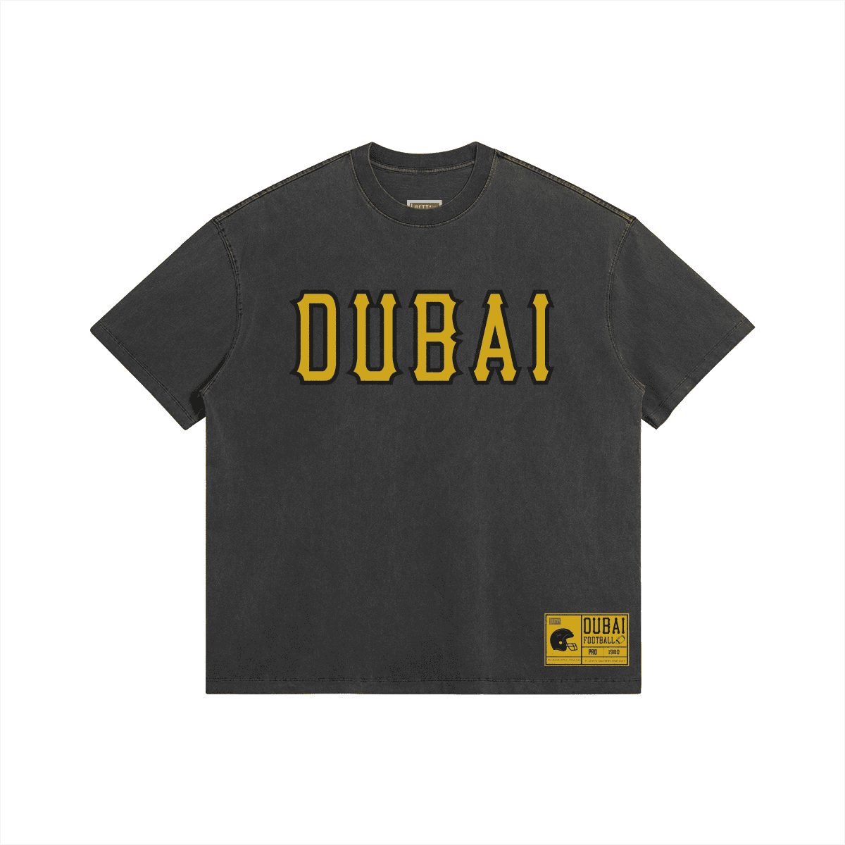 Dubai Retro Football Premium Quality Washed Oversized Tee