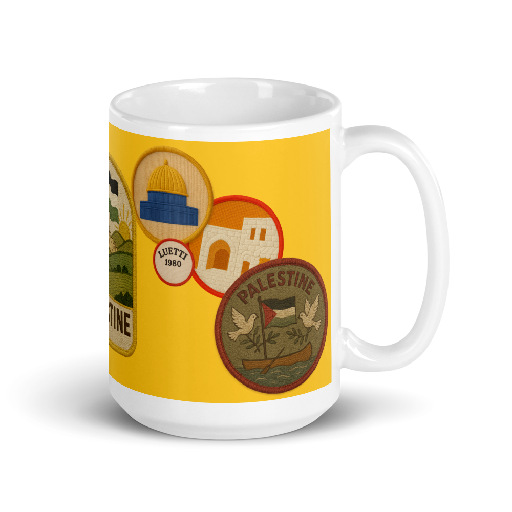 Palestine Vintage Patches White Glossy 20 Oz Mug