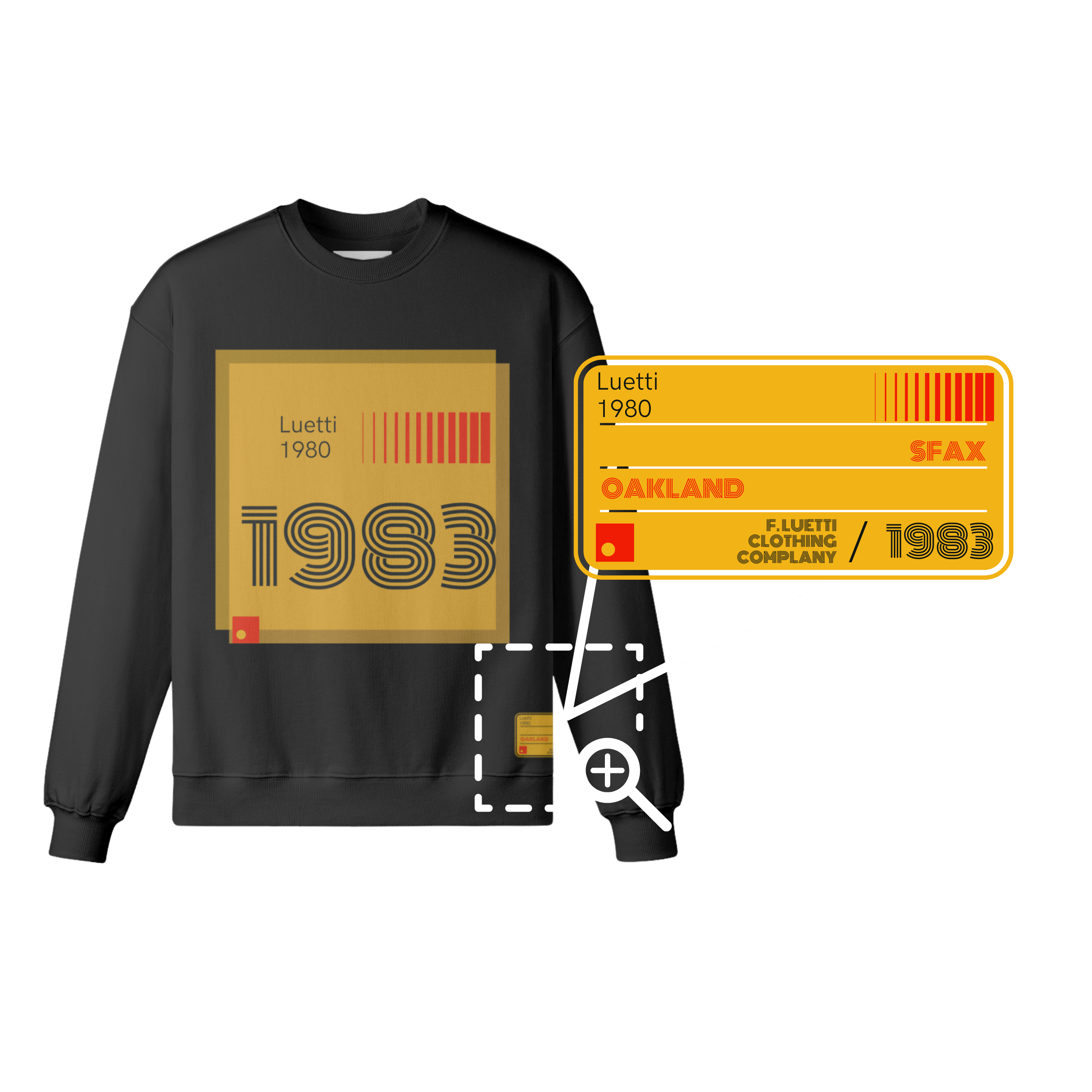 1983 Retro Drop Shoulders Sweatshirt