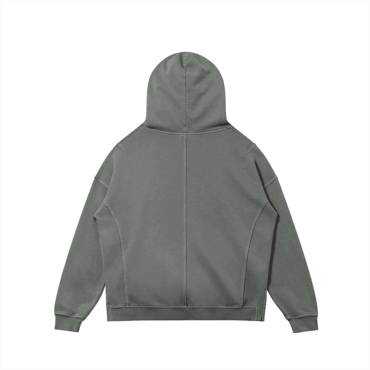 "Resist" Turtle Neck Slit Hem Hoodie with Thumb Holes