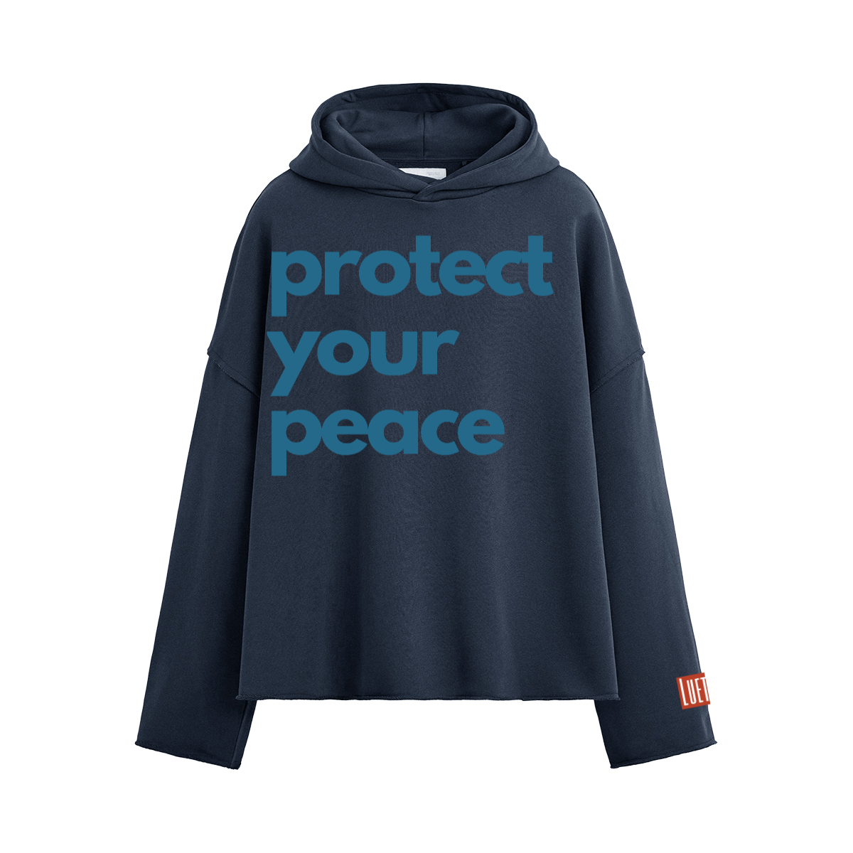 Protect Your Peace Unisex Navy Blue Boxy Hoodie