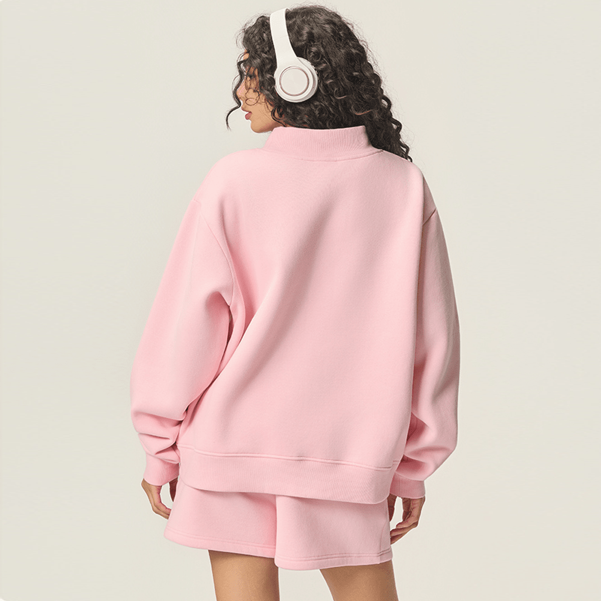 MAKE HUMANITY CARE AGAIN Unisex Heavyweight Fleece Mock Neck Oversized Sweatshirt