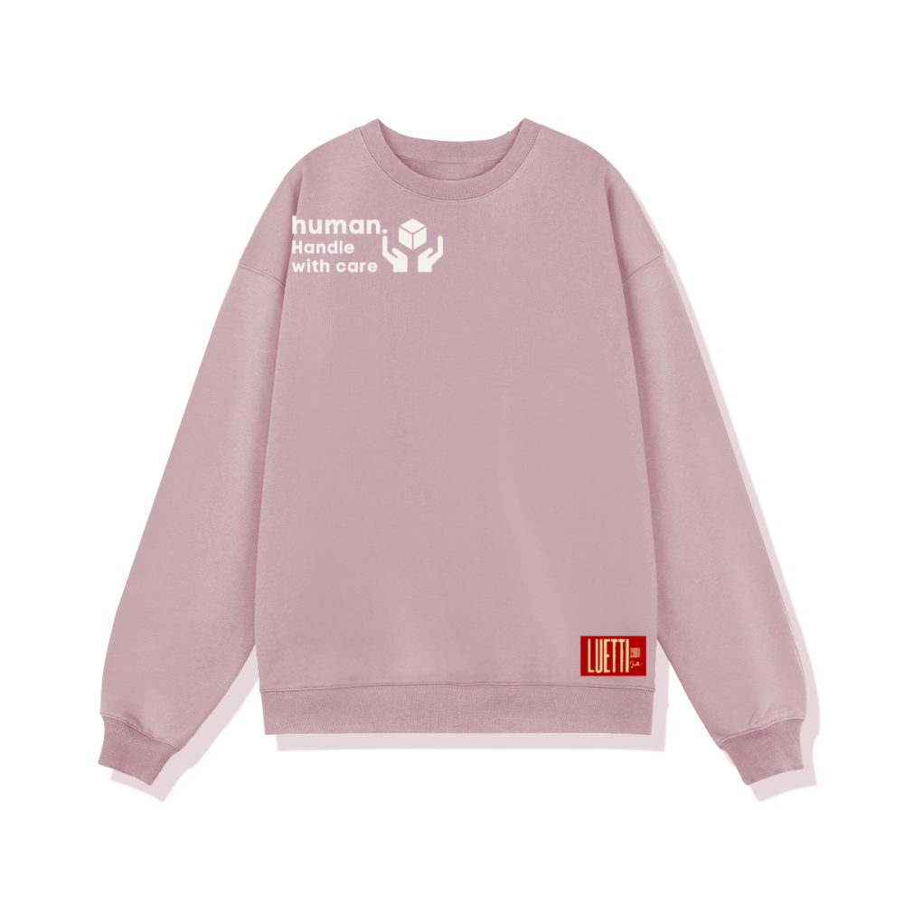 "Human. Handle With Care" Adults Unisex Heavyweight Sweatshirt