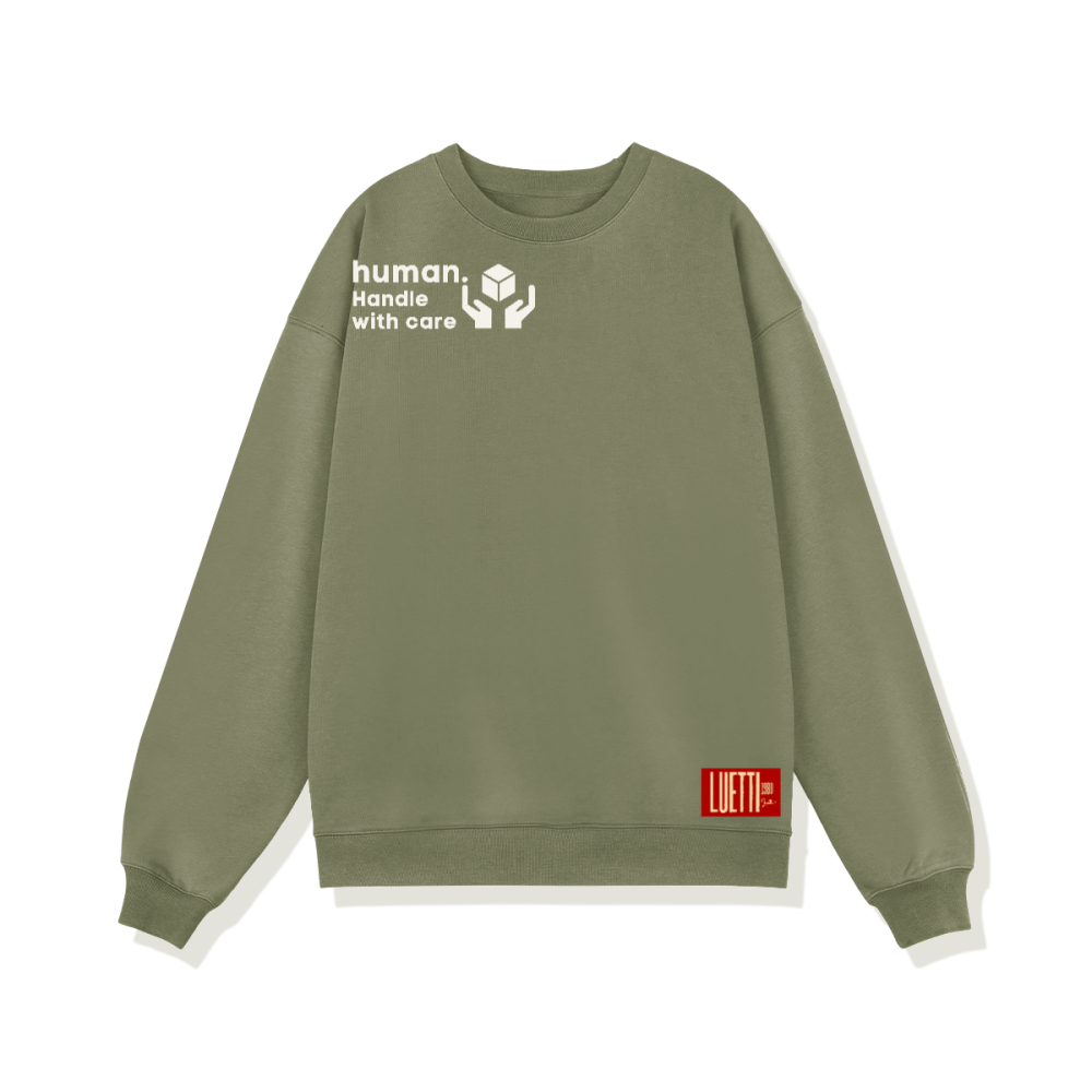 "Human. Handle With Care" Adults Unisex Heavyweight Sweatshirt