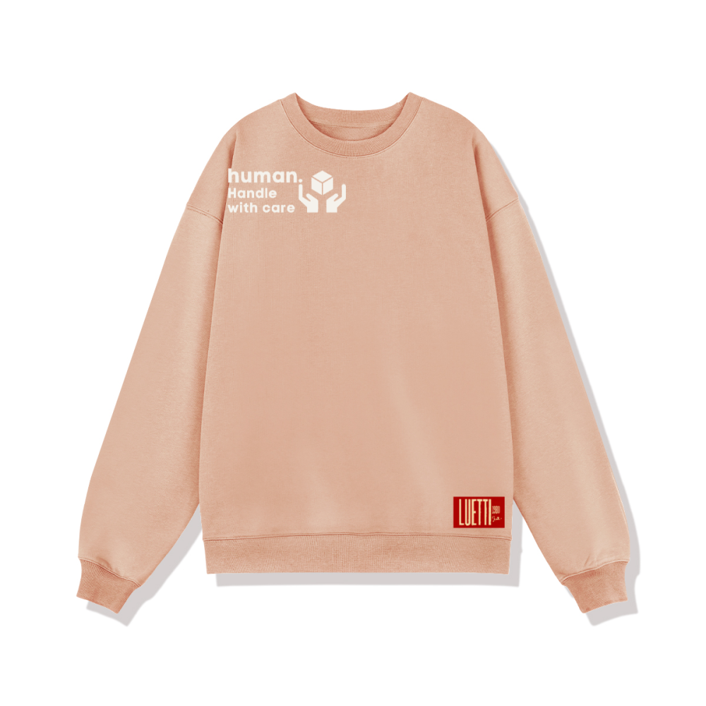 "Human. Handle With Care" Adults Unisex Heavyweight Sweatshirt