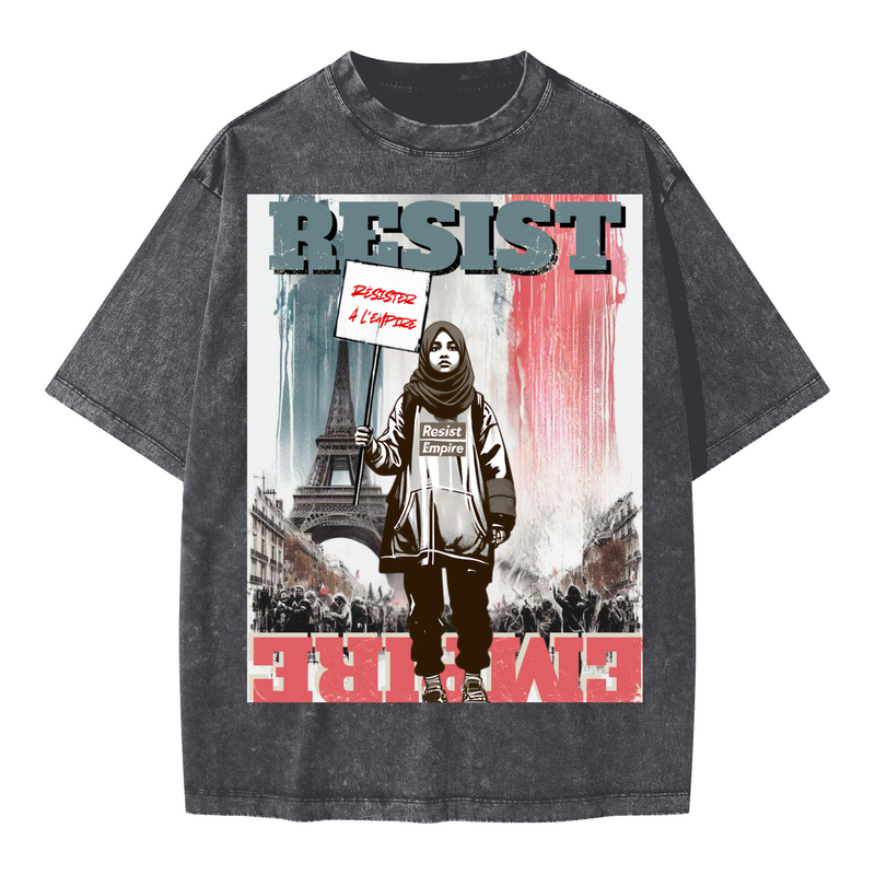 Resist Empire - France Edition Snow Washed Oversized T-shirt