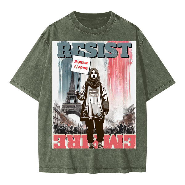 Resist Empire - France Edition Snow Washed Oversized T-shirt