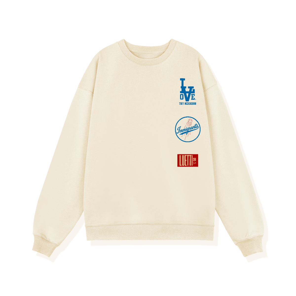 LOVE THY NEIGHBOR LA DODGERS LOGO Unisex Soft Cotton Sweatshirt