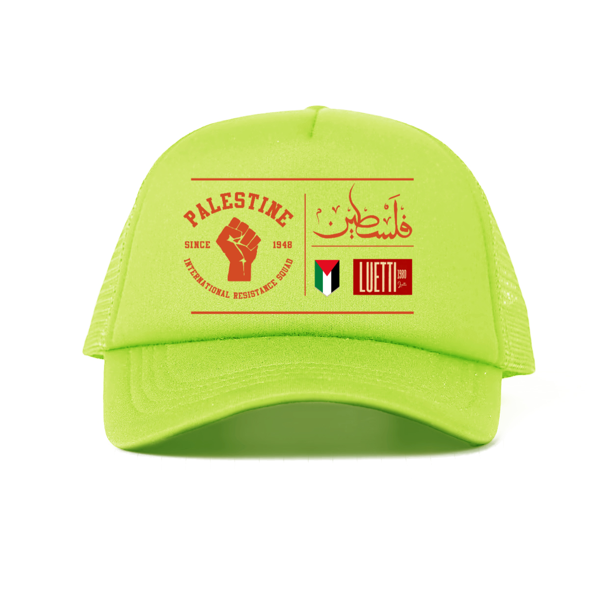 Palestine Solidarity Foam Trucker Hat with Mesh Panels