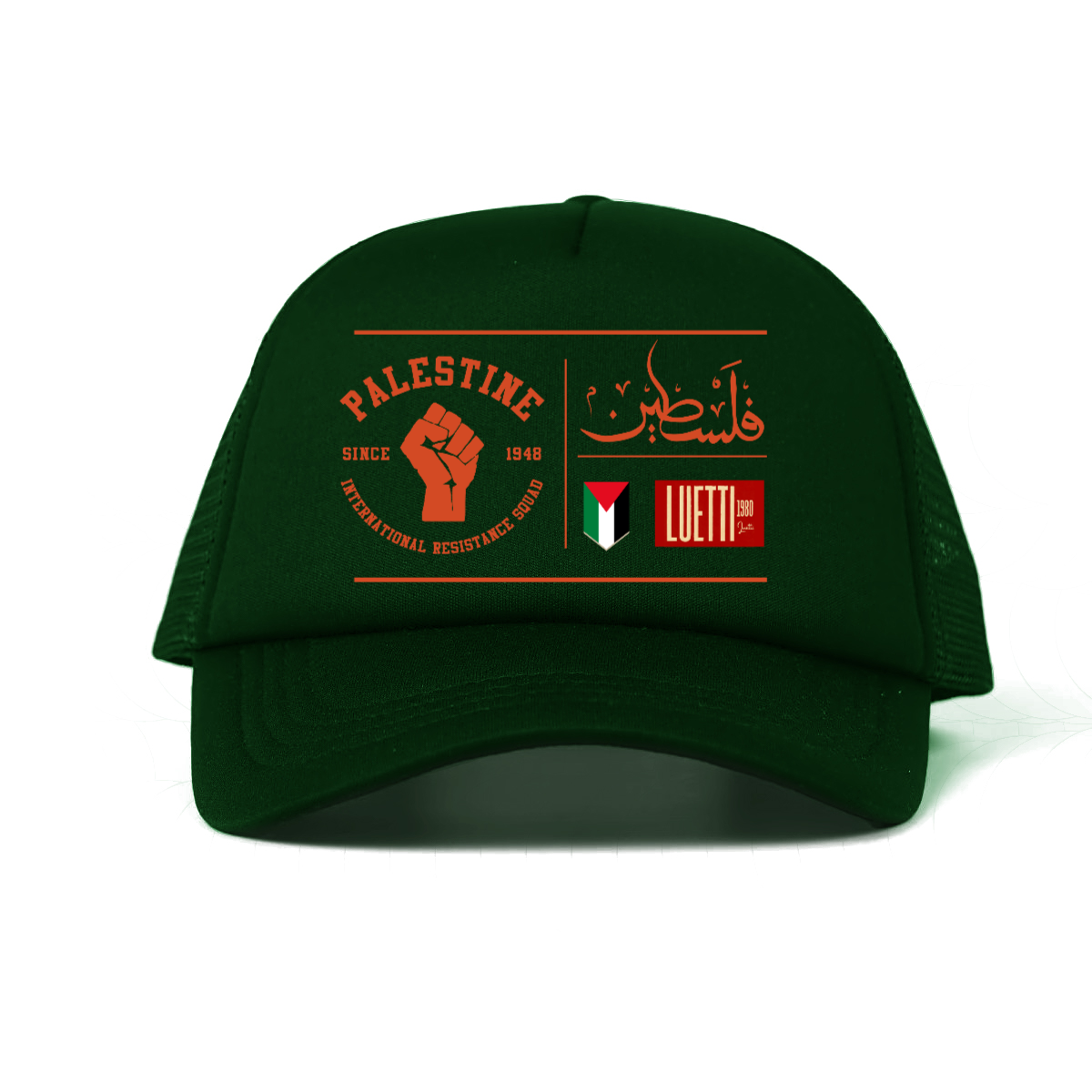 Palestine Solidarity Foam Trucker Hat with Mesh Panels