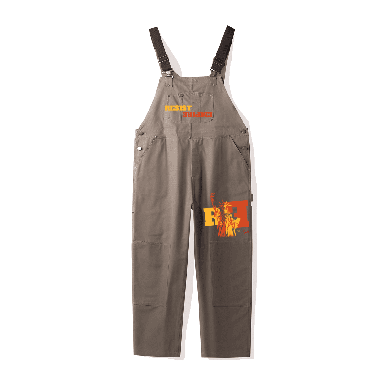 RESIST EMPIRE Loose-Fit Utility 100 Cotton Overall Jumpsuit