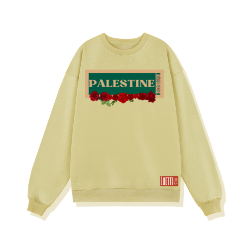 Palestine Roses Logo Drop Shoulders Sweatshirt