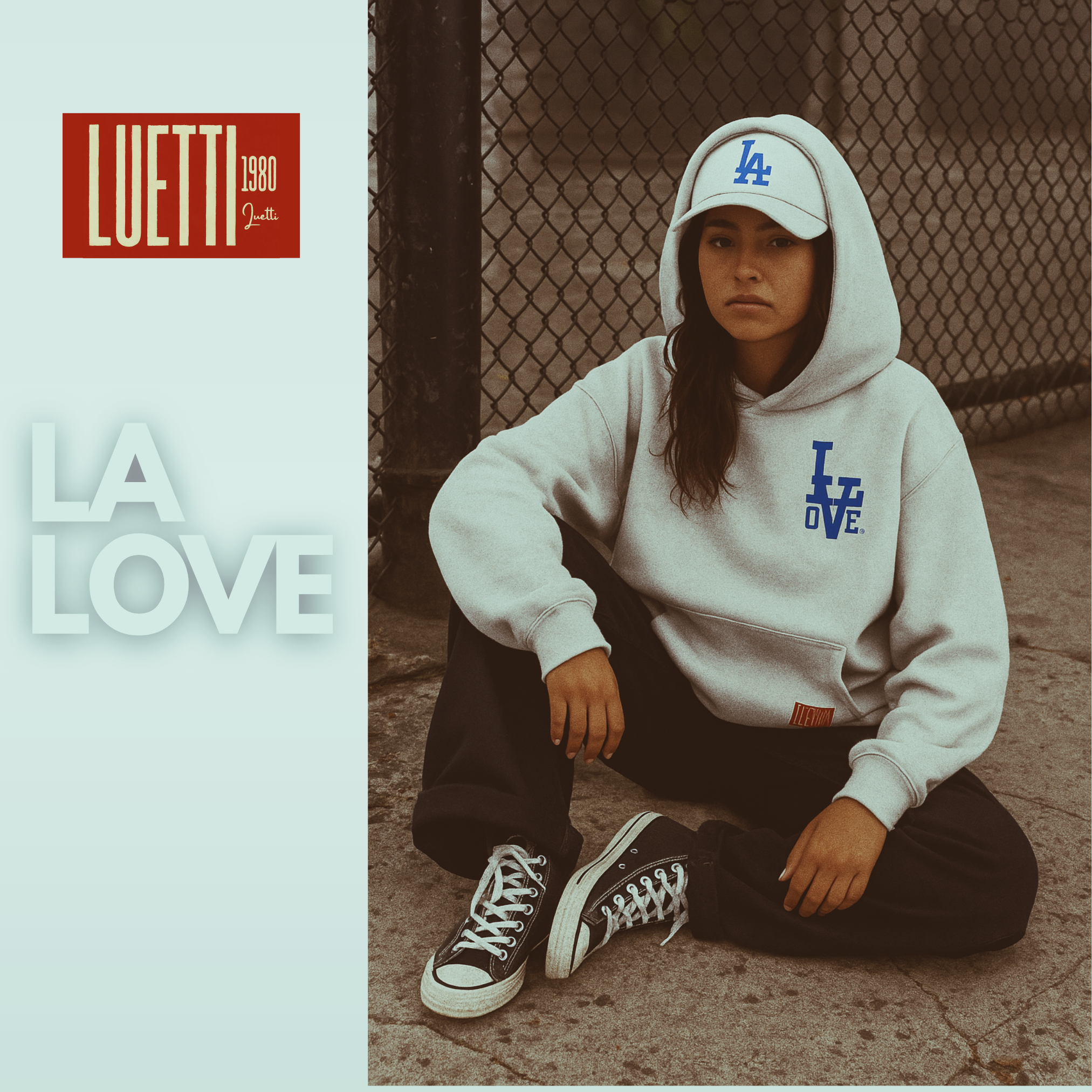 LA LOVE Unisex Pullover 100% Cotton Hoodie