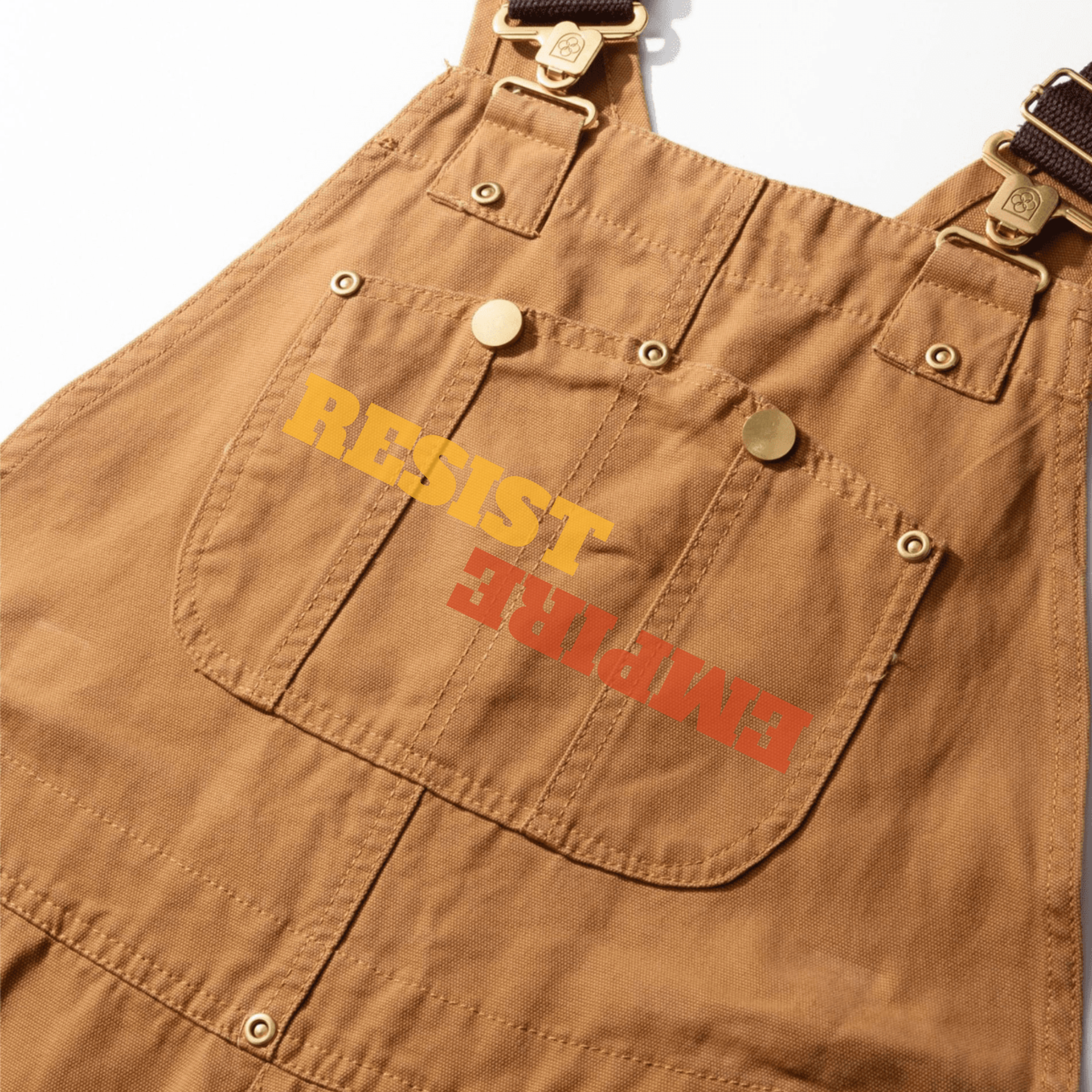 RESIST EMPIRE Loose-Fit Utility 100 Cotton Overall Jumpsuit