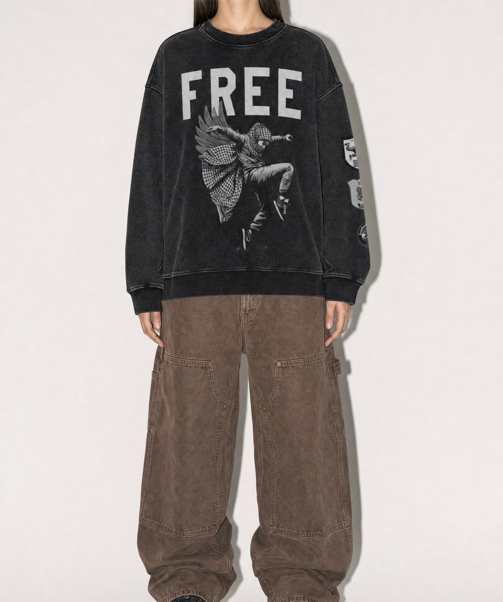 Freedom Dance Oversized Washed Sweatshirt