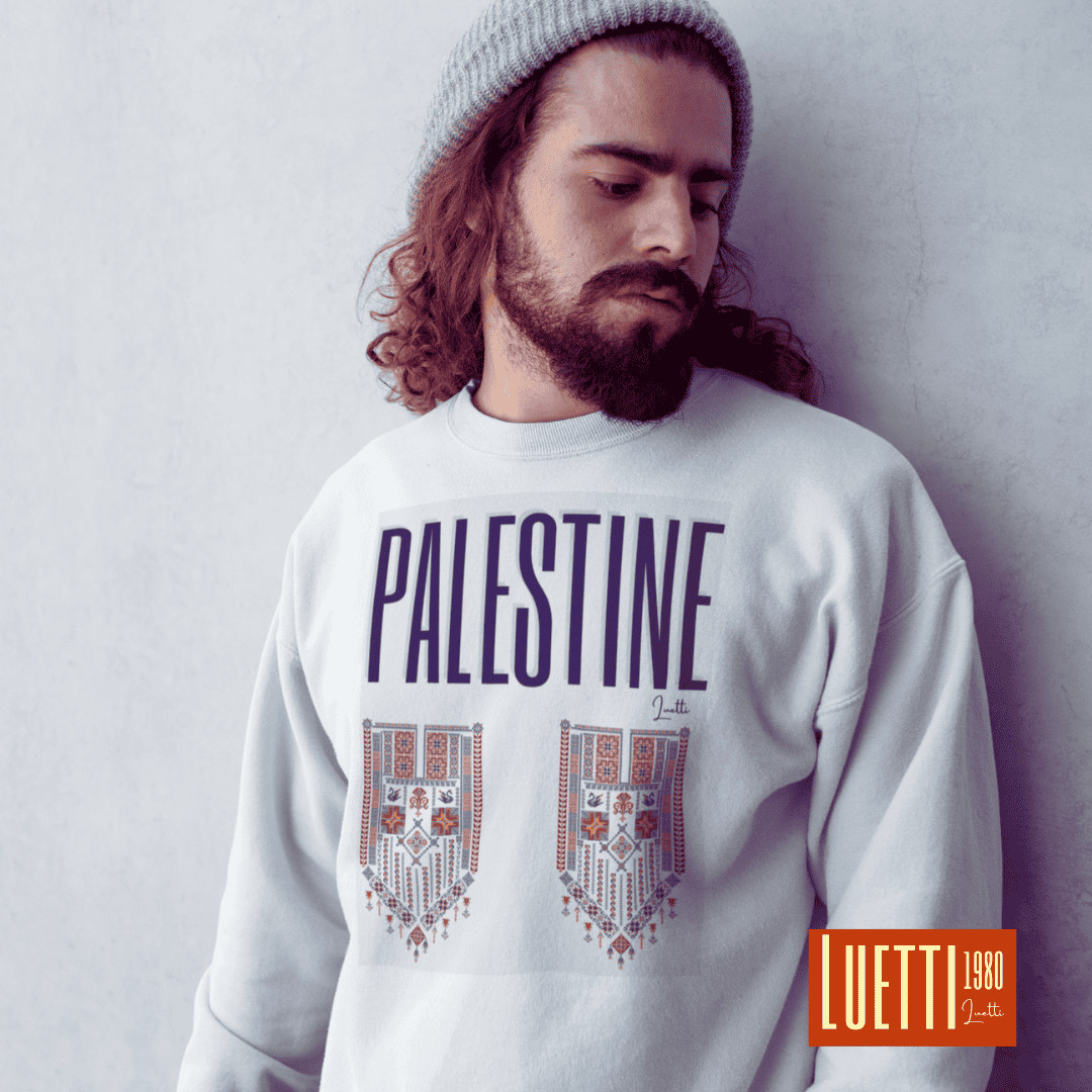 Palestine Vintage Pattern Drop Shoulders Sweatshirt