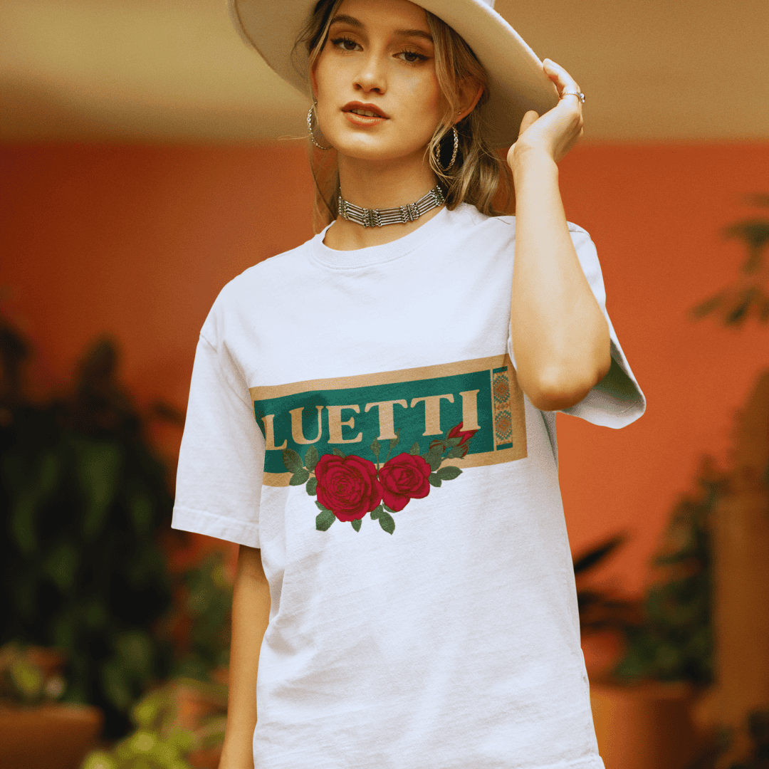 Luetti 1980 Roses and script Regular Fit T-shirt