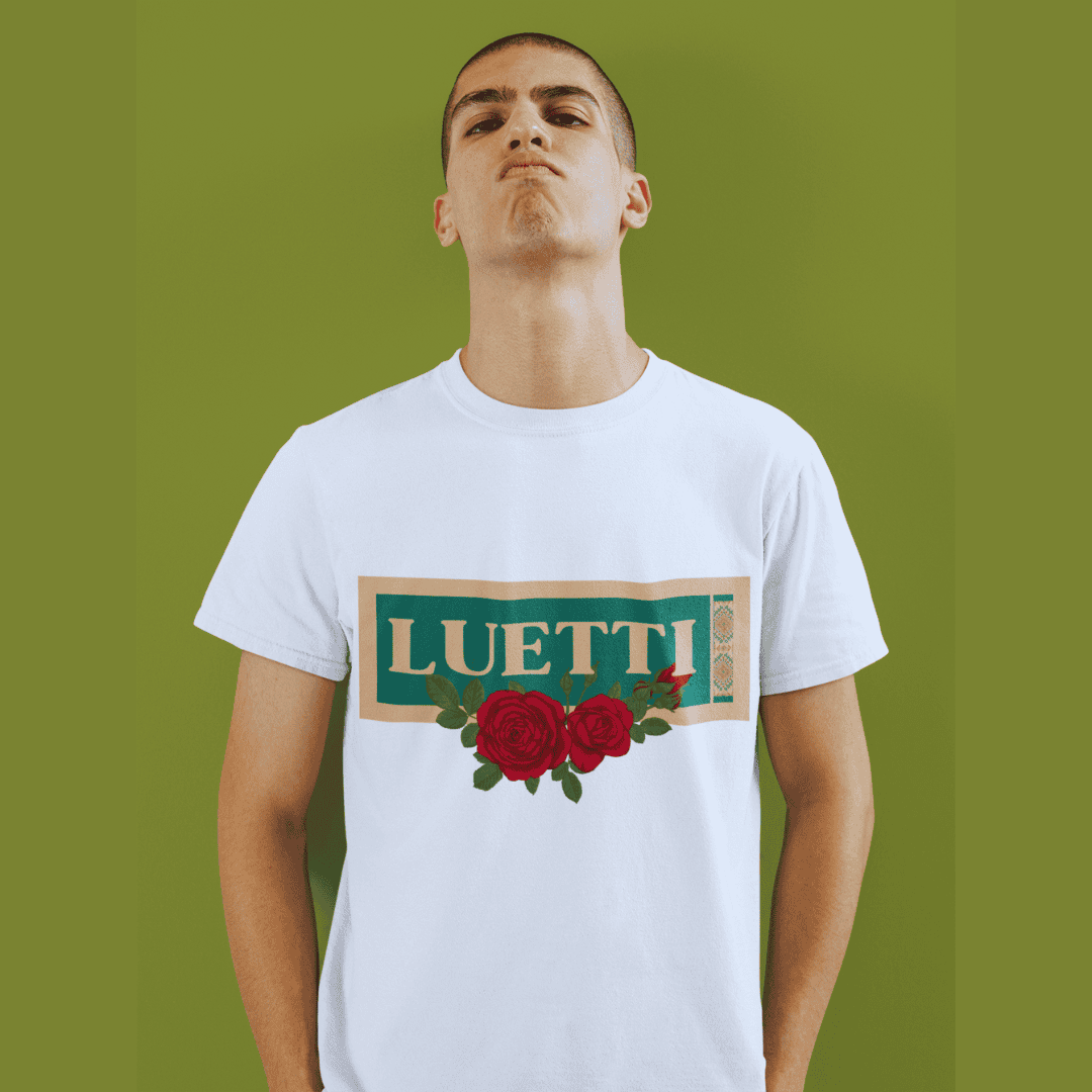 Luetti 1980 Roses and script Regular Fit T-shirt