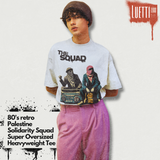 80's retro Palestine Solidarity Squad Super Oversized Heavyweight Tee