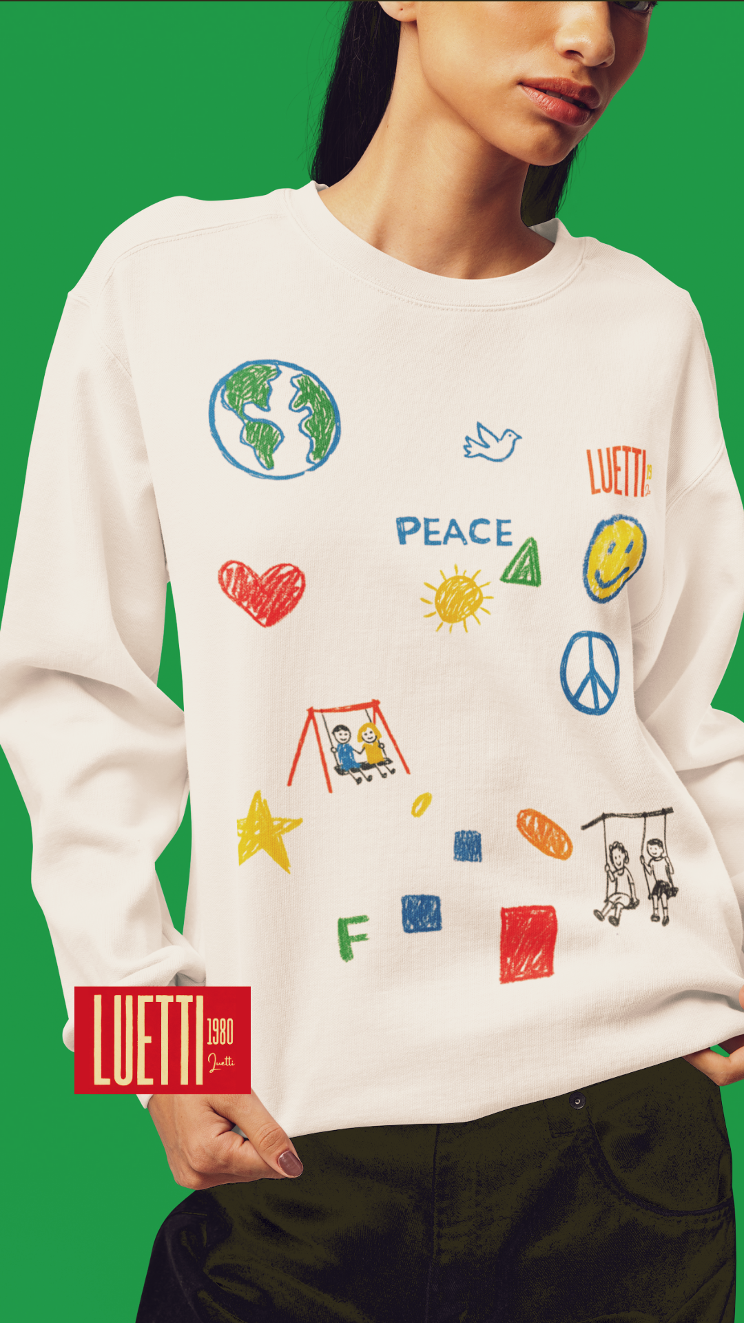 Peace Doodles Unisex Heavyweight Oversized Sweatshirt