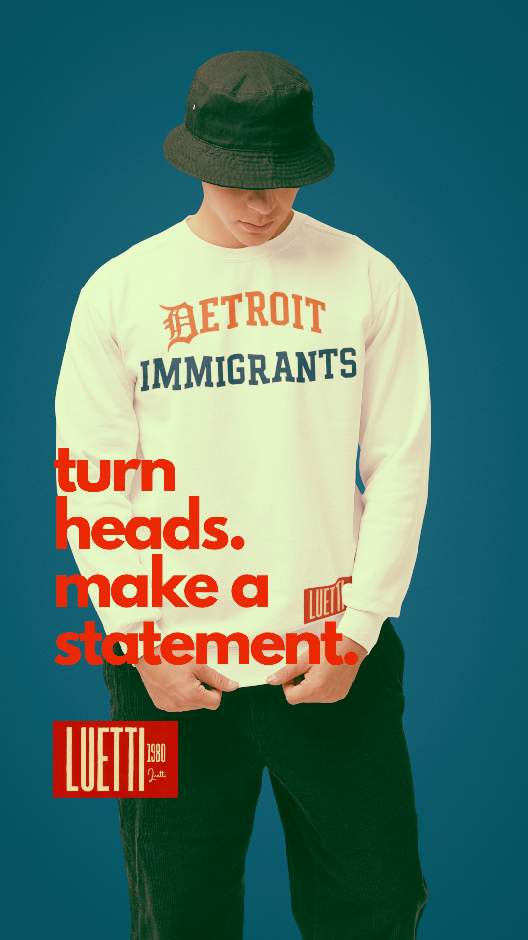 Detroit Immigrants Unisex Heavyweight Oversized Sweatshirt