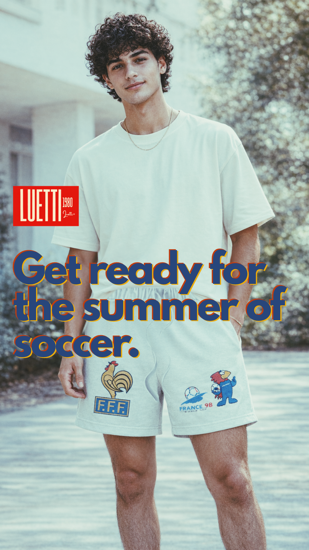 Retro Soccer World Cup France 1998 Heavyweight Embroidered and Printed Shorts