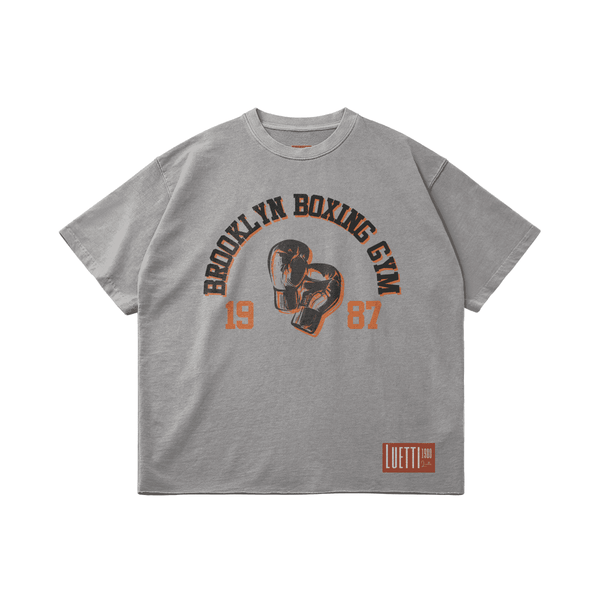 Premium Quality "1987 Brooklyn Boxing Gym" Raw Hem Oversized T-shirt