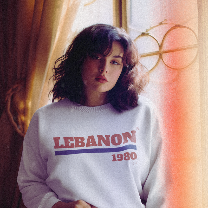 Retro Lebanon 1980 Unisex Drop Shoulders Sweatshirt