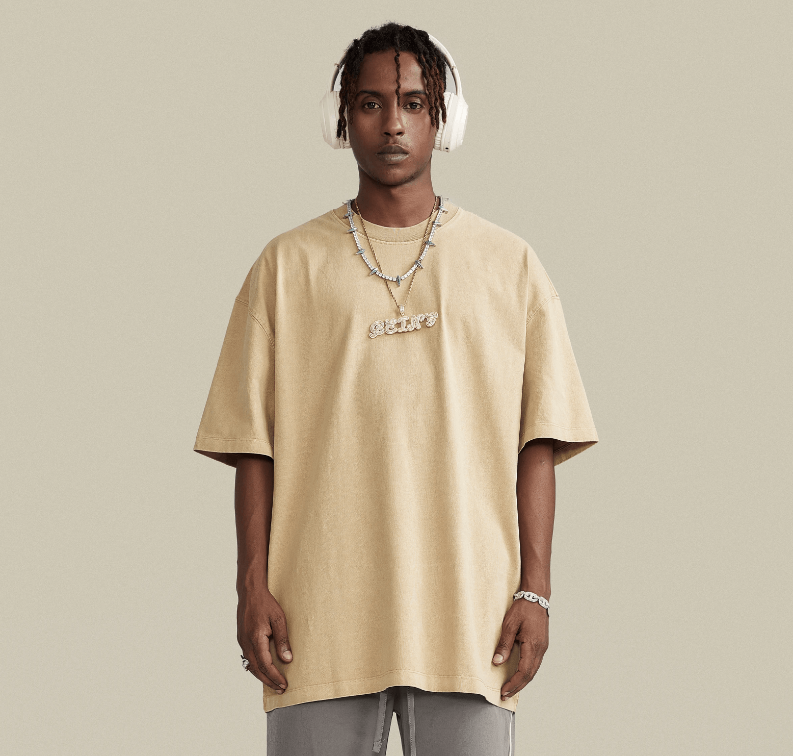 Oversized Crew Neck Washed T-shirt [2 Colors Available]