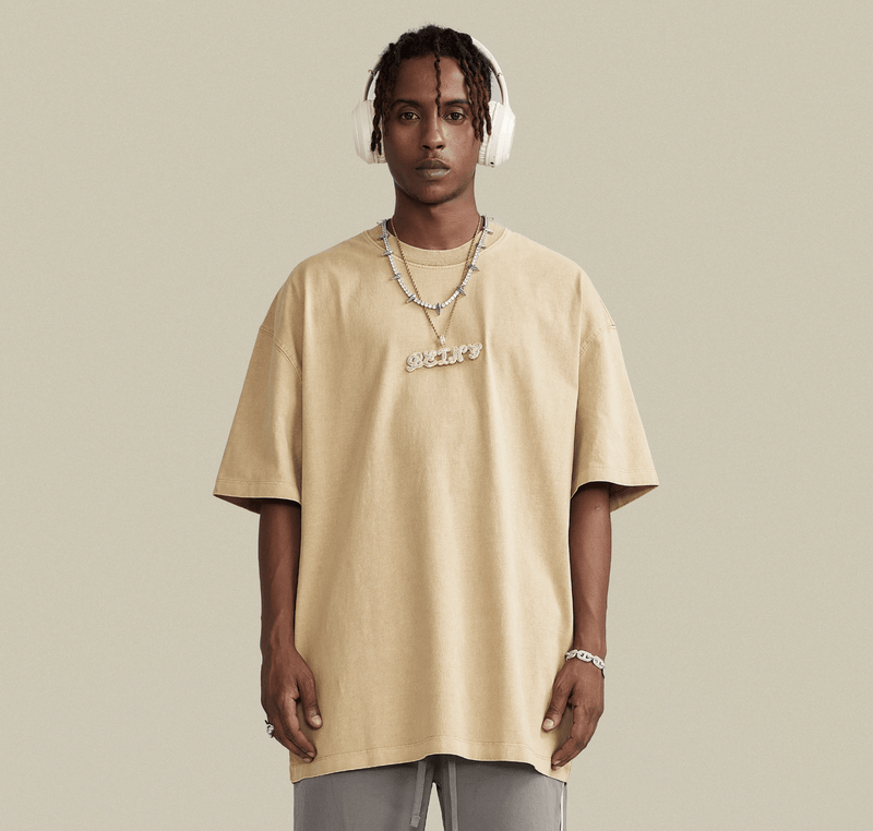 Oversized Crew Neck Washed T-shirt [2 Colors Available]