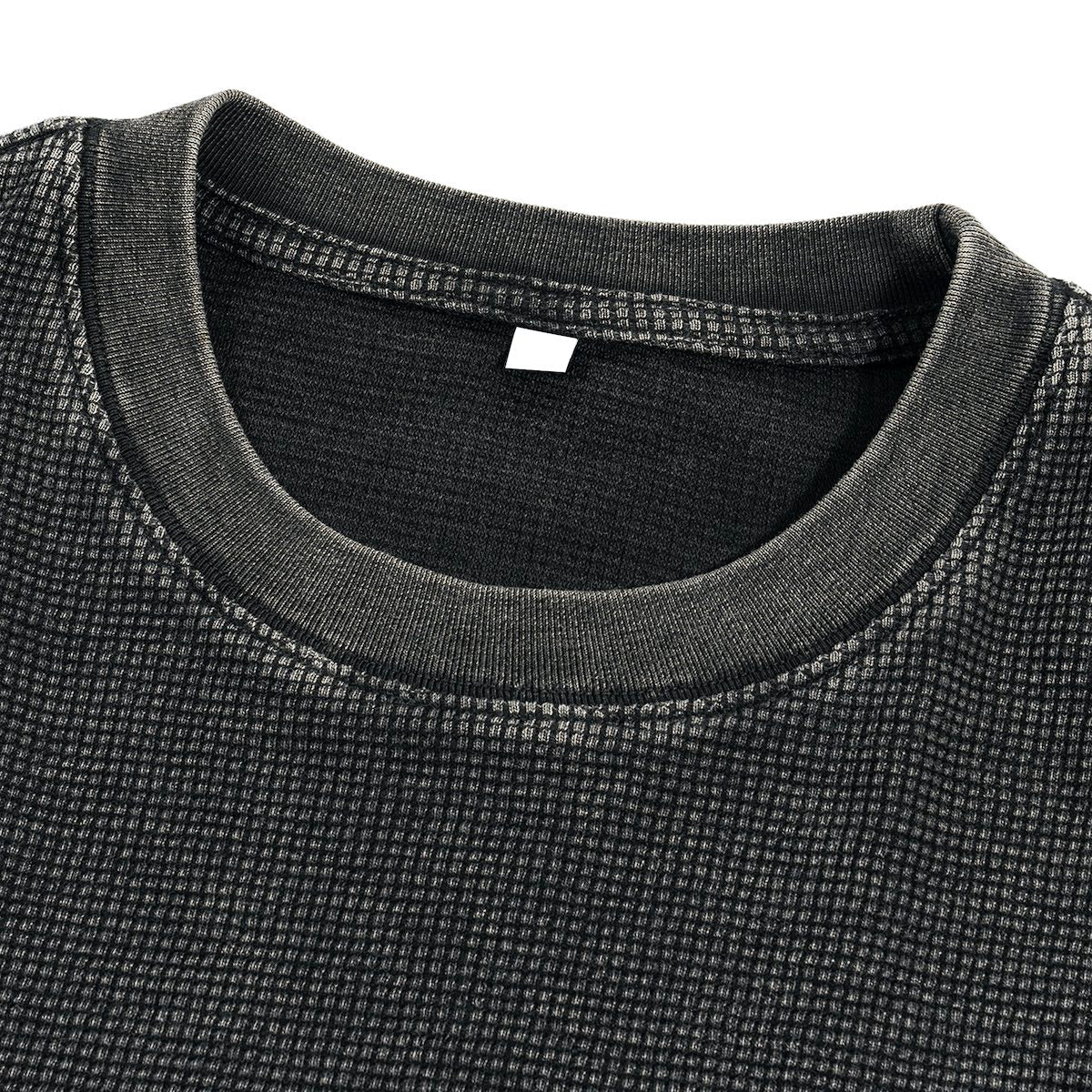 Luetti 1980 Premium Waffle-Textured Washed Cropped Boxy T-Shirt