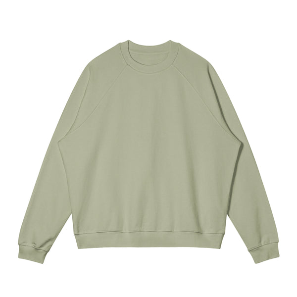 Raglan Fleece-lined Oversized Sweatshirt [Matcha Green]