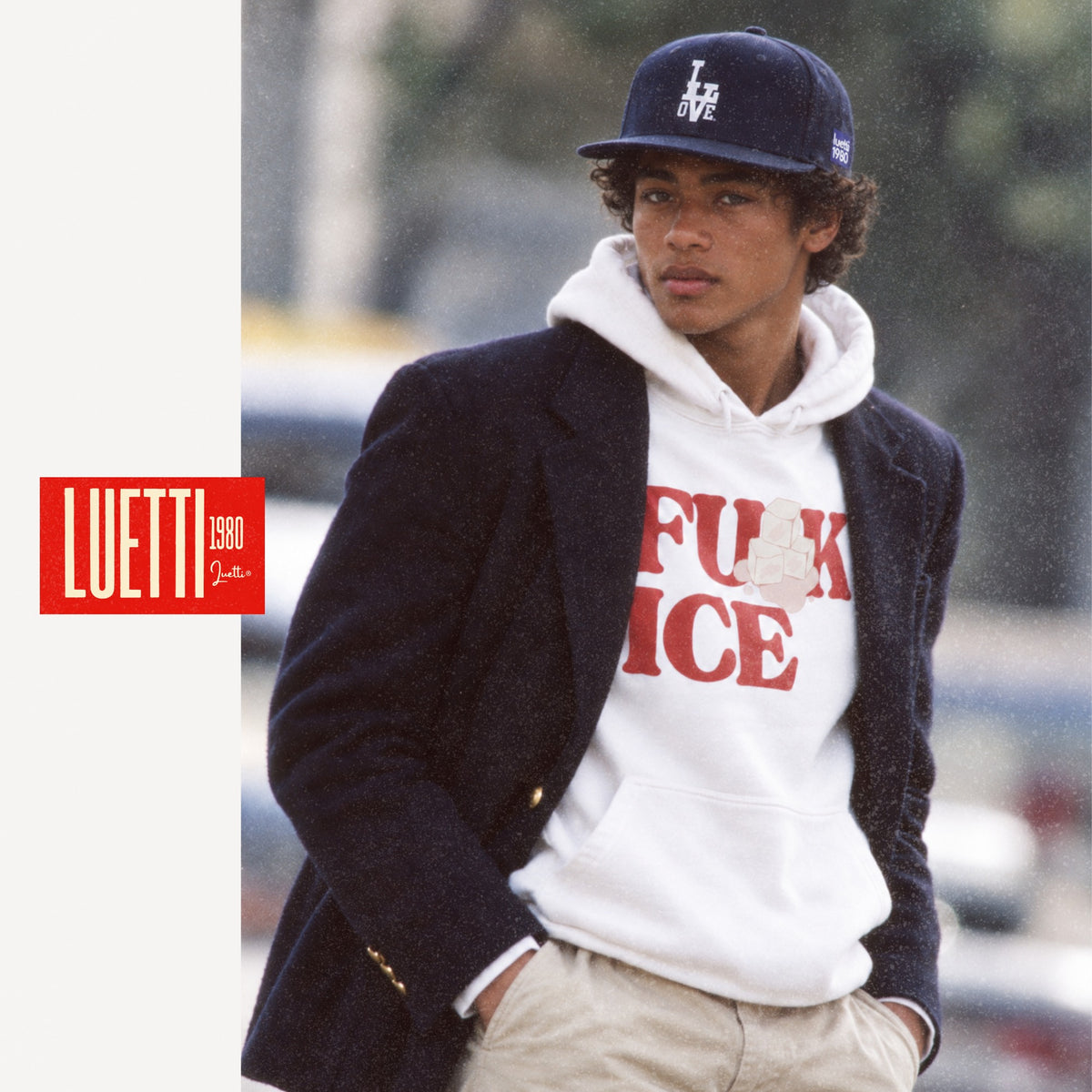 "LOVE" LA DODGERS STYLE LOGO Flat Brim Baseball Hat