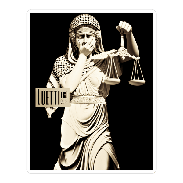 Crying Lady Justice Sticker