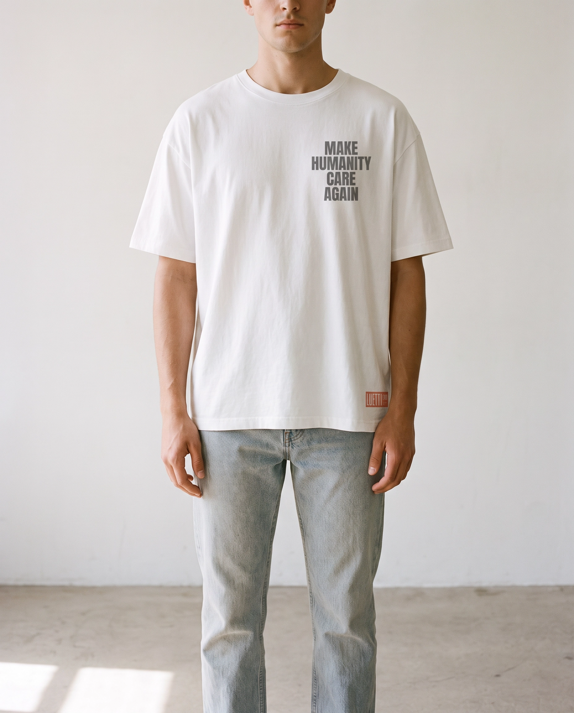"MAKE HUMANITY CARE AGAIN" Unisex Regular Fit (Not Cropped) Tee