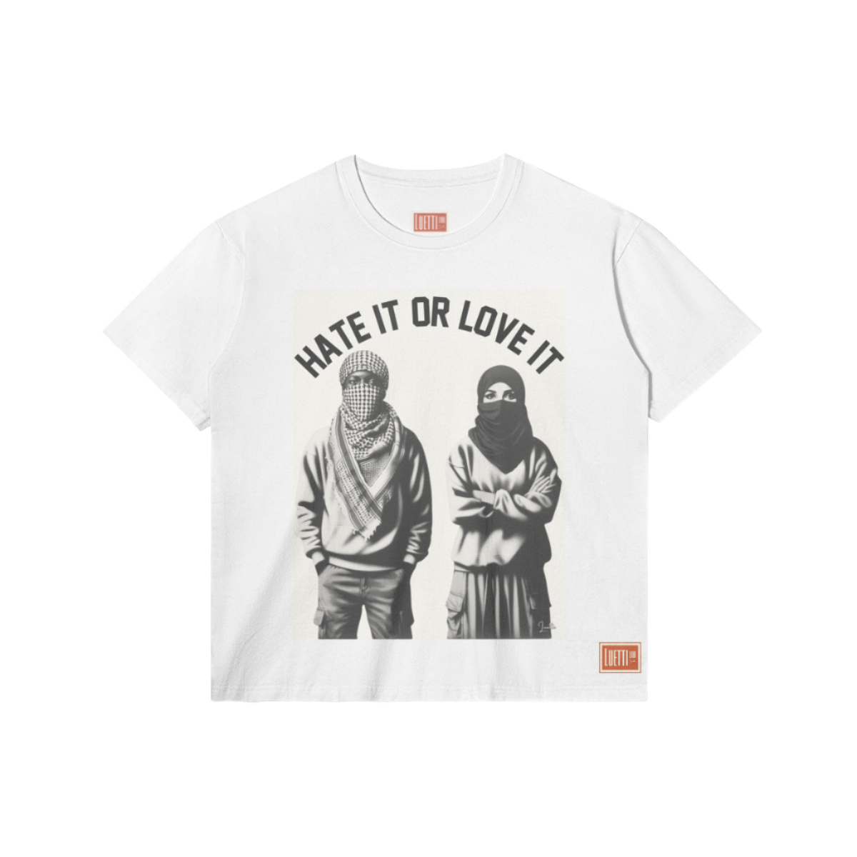 Hate it ot Love it Unisex Regular Fit Tee-Black Man Muslim Woman