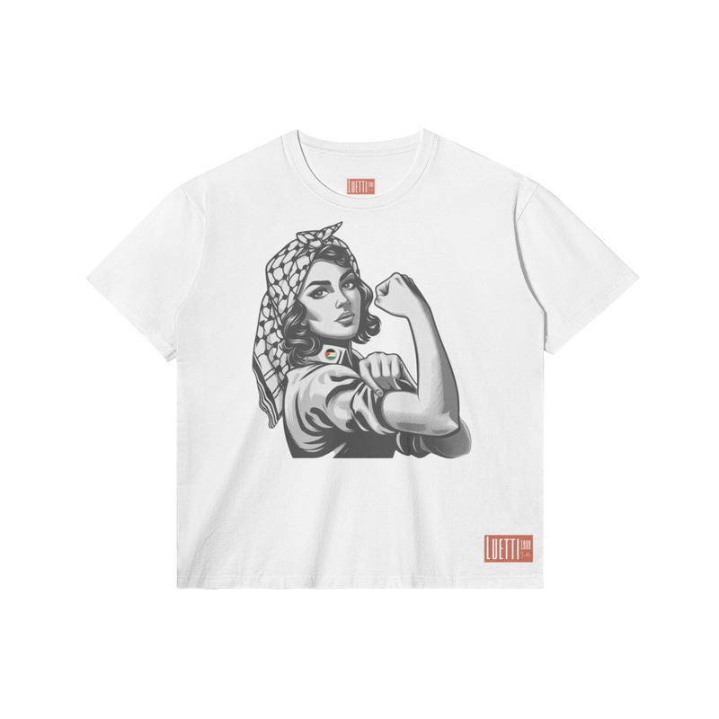 Strong Woman With Keffiyeh Regular Fit Tee