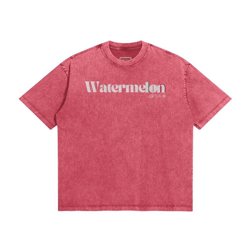 Watermelon SUPER Oversized Snow Washed Tee