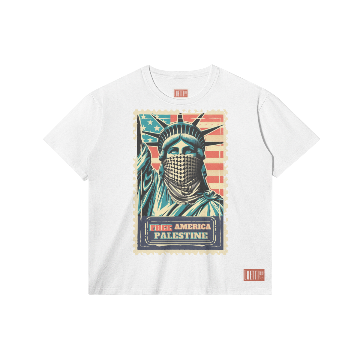 Free America Free Palestine Regular Fit (not cropped) T-shirt